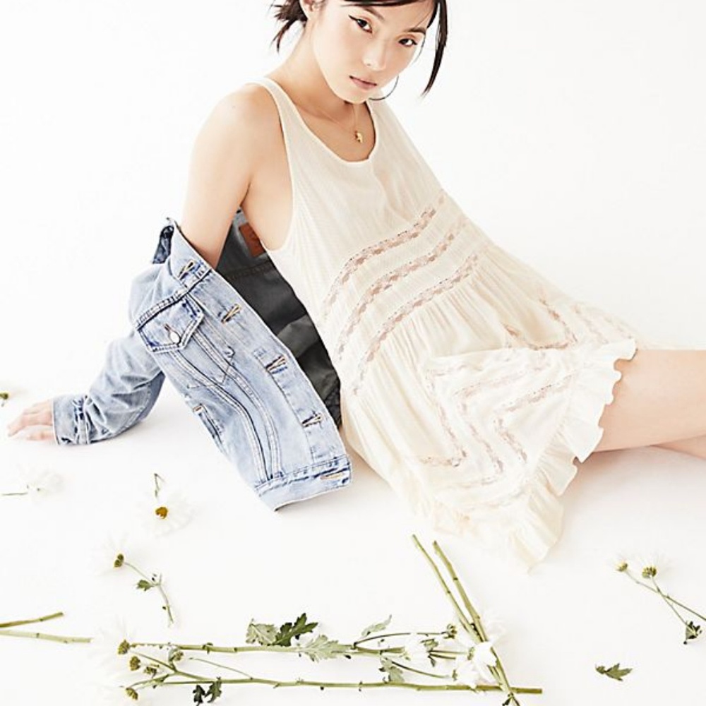 Free People Voil And Lacy Trapeze Mini Dress - Picture 3 of 6